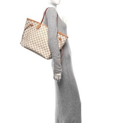Louis Vuitton Damier Azur Neo Neverfull MM Rose Ballerine 2 of 10