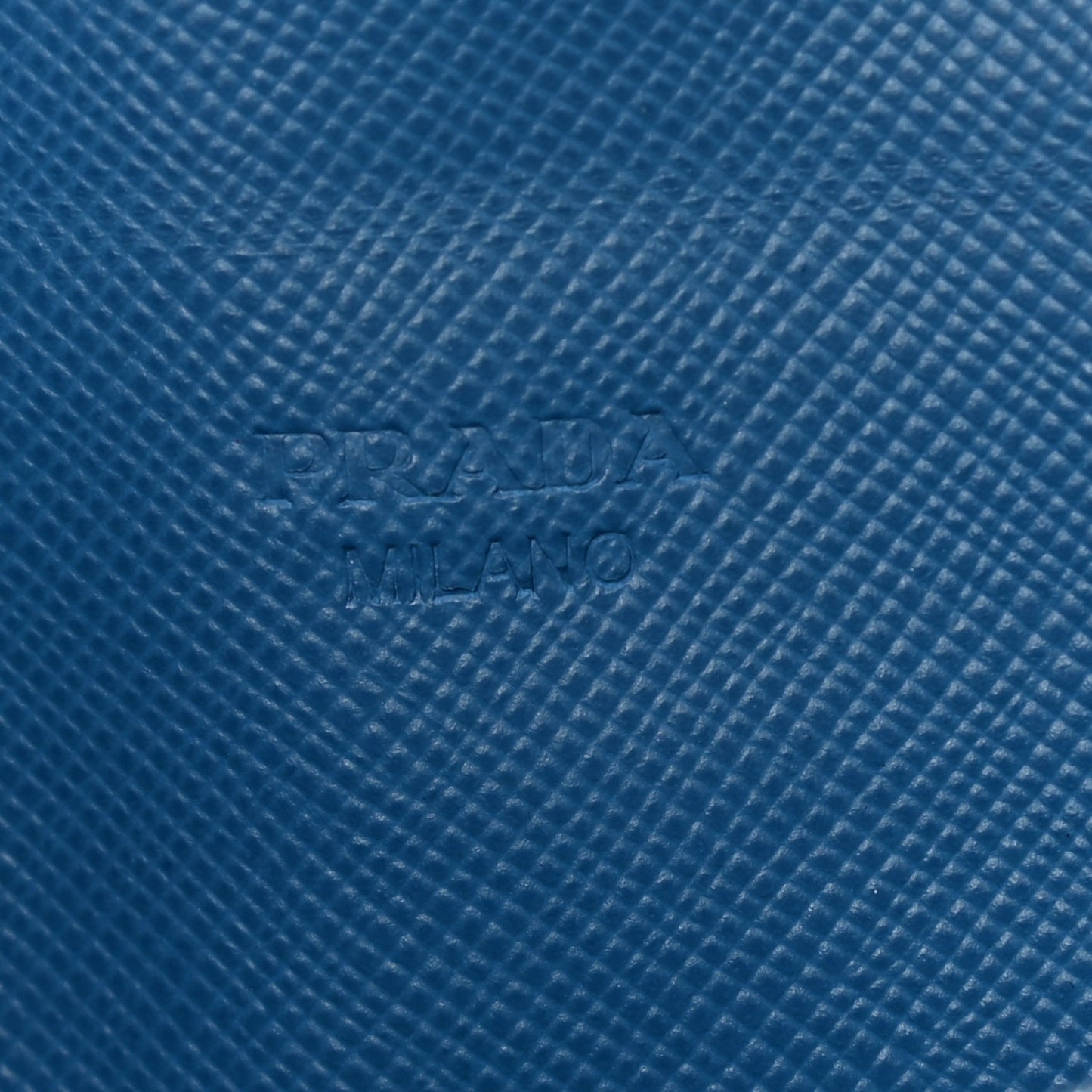 Saffiano Metal Envelope Wallet Blue