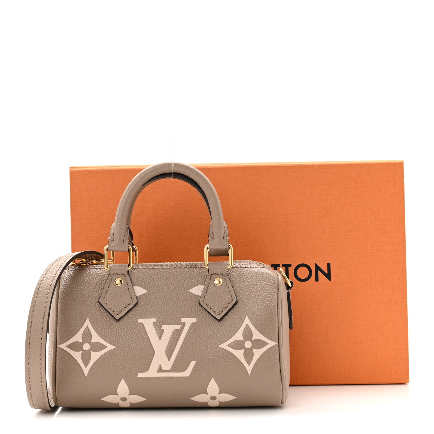 Louis Vuitton Empreinte Monogram Giant Nano Speedy Tourterelle Creme 10 of 10