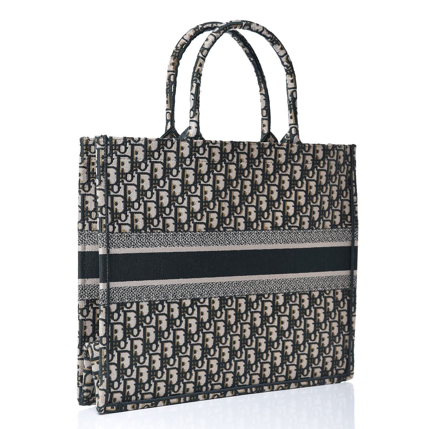 Christian Dior Oblique Large Book Tote Vert Multicolor 3 of 8