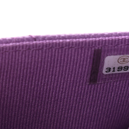 Chanel Caviar Quilted Flap Card Holder Wallet Purple 8 of 10