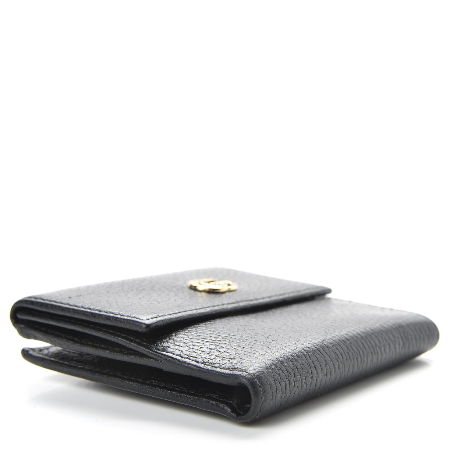 Gucci Dollar Calfskin Double G French Flap Wallet Black 4 of 9