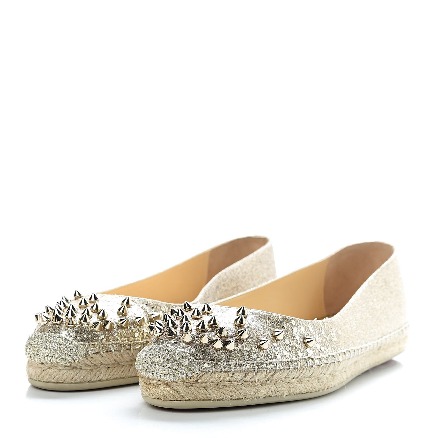 Glitter Aliochette Espadrilles 39 Platine Light Gold