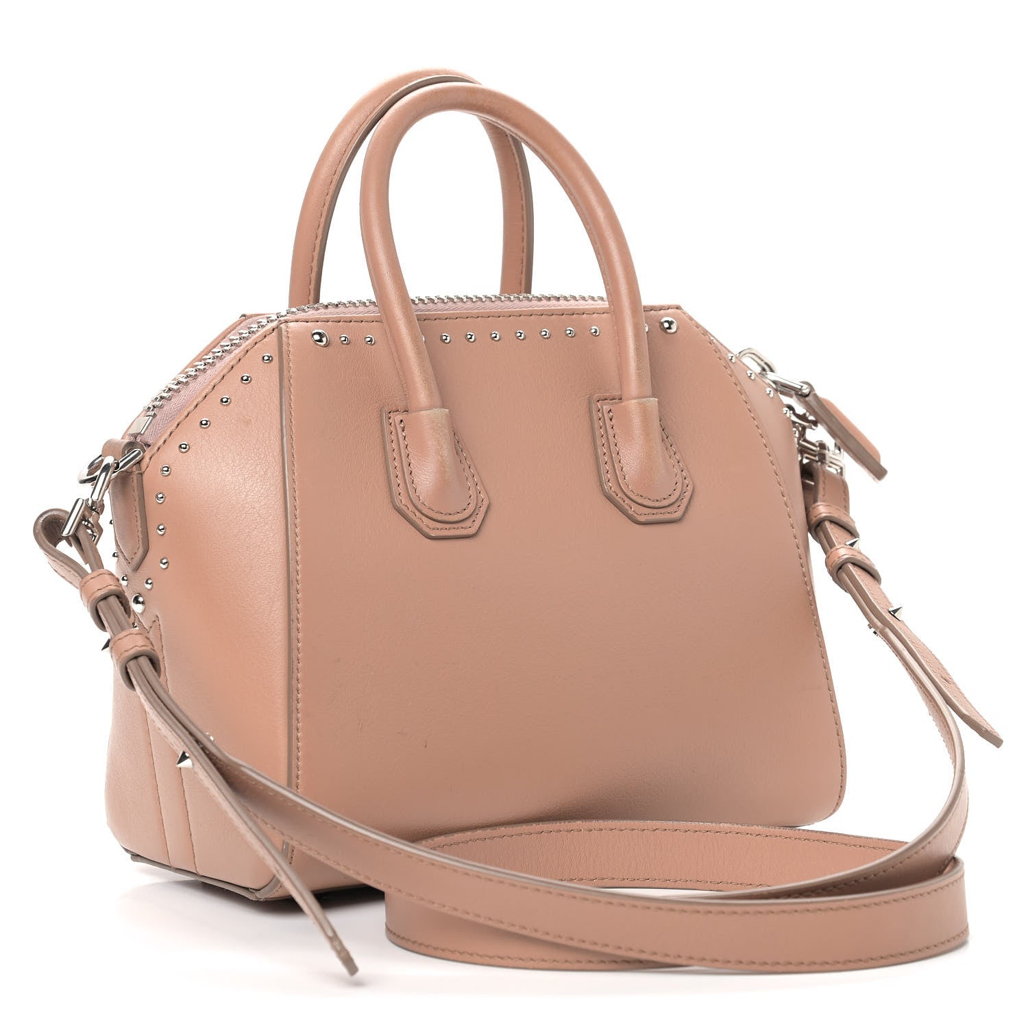 Givenchy Smooth Calfskin Mini Studded Antigona Old Pink 3 of 16