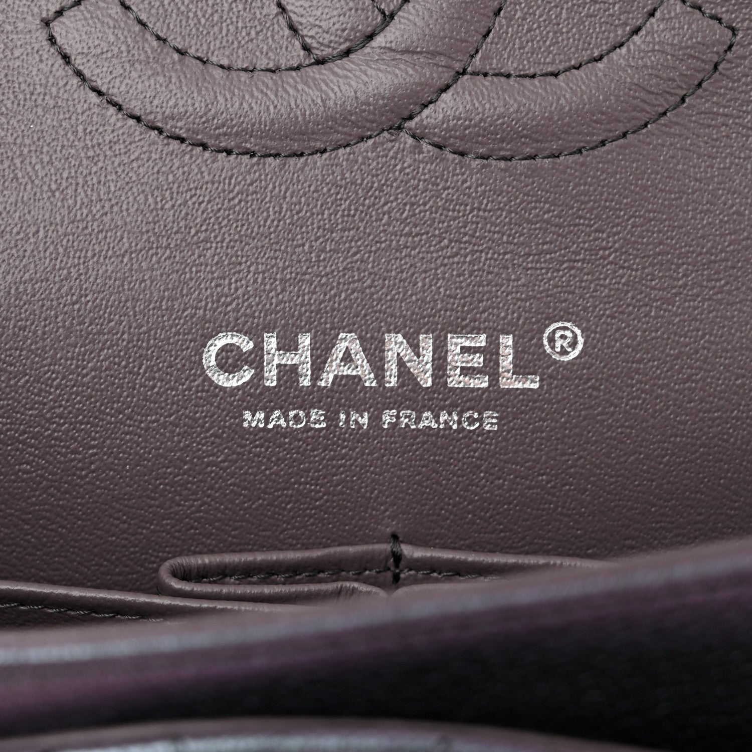 Chanel Iridescent Goatskin Quilted Medium Double Flap Purple 6 of 11