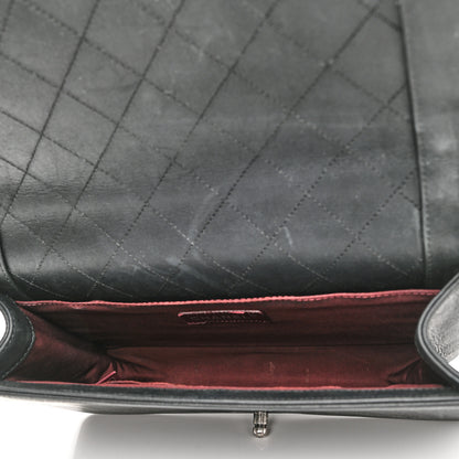 Chanel Shearling Iridescent Calfskin Medium Boy Flap Black Grey 5 of 13