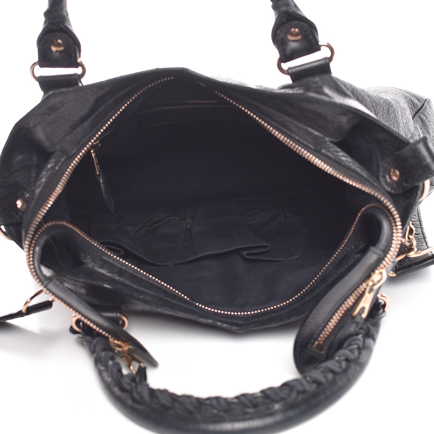 Agneau Giant 12 Rose Gold Hardware Town Black