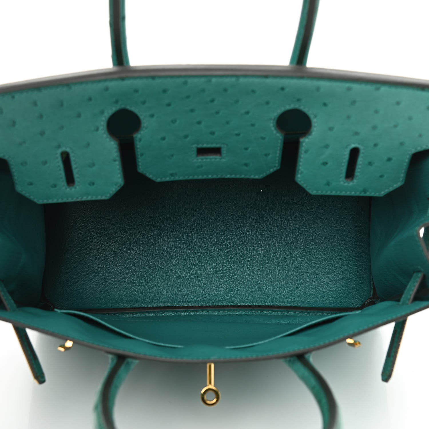 Hermes Ostrich Birkin 30 Vert Verone 5 of 10