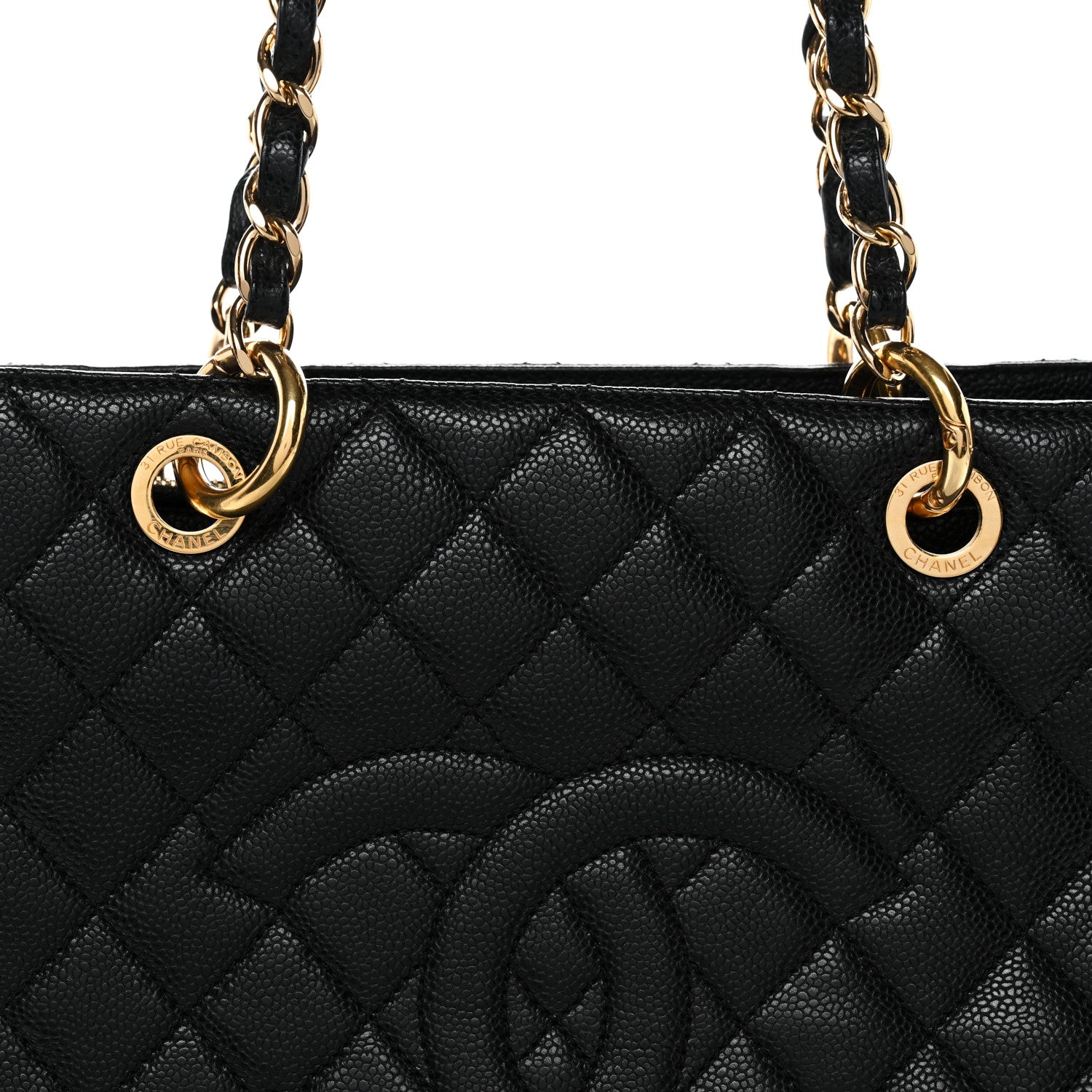Chanel Caviar Quilted Grand Shopping Tote GST Black 8 of 10