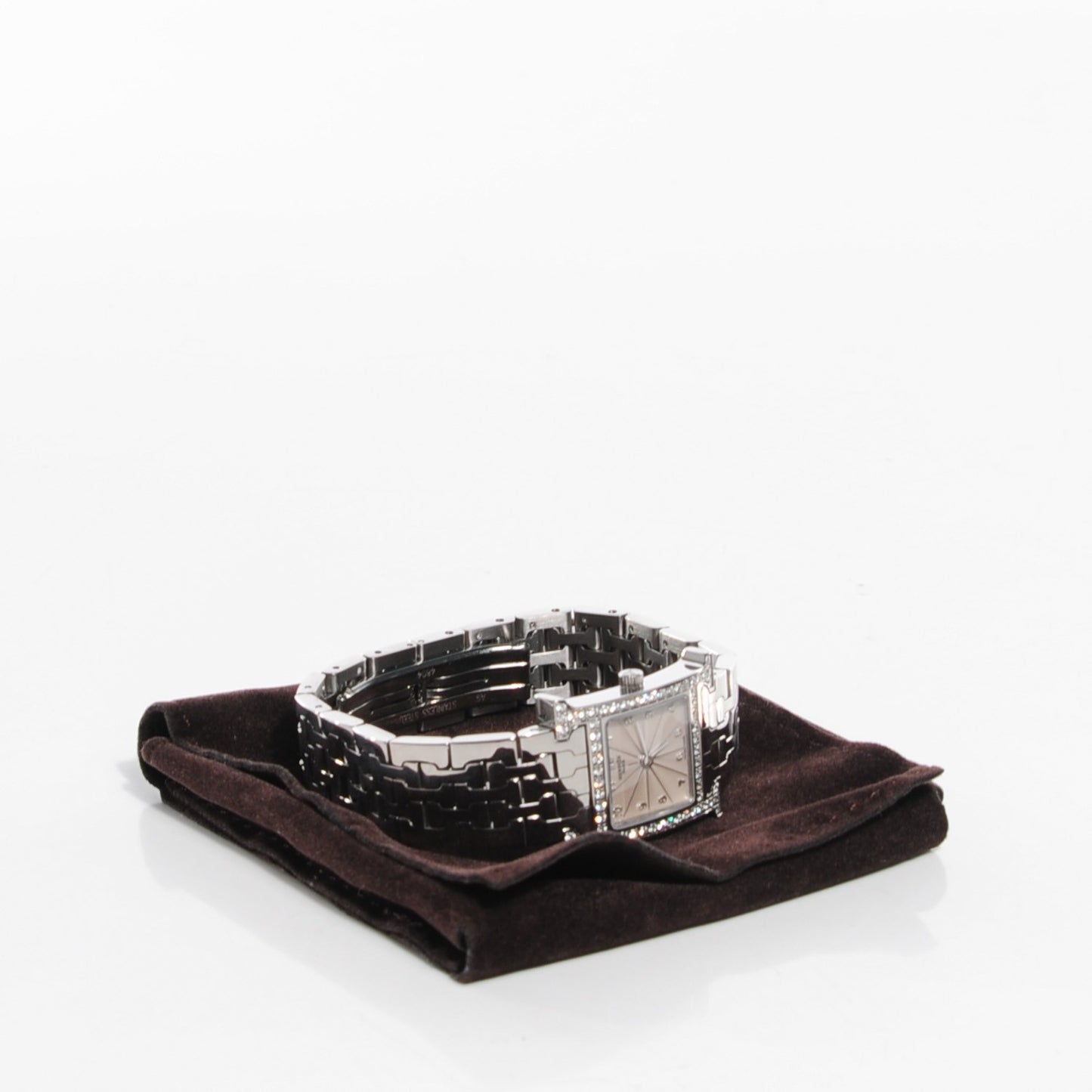 Stainless Steel Diamond Bezel 21mm Heure H Hour Quartz Watch