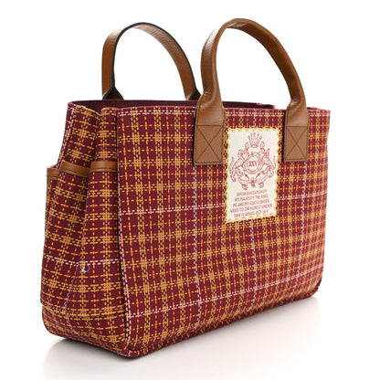 Gucci Canvas Plaid Childrens Tote Red 3 of 9