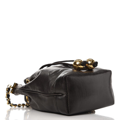 Chanel Lambskin CC Drawstring Bag Black 4 of 8