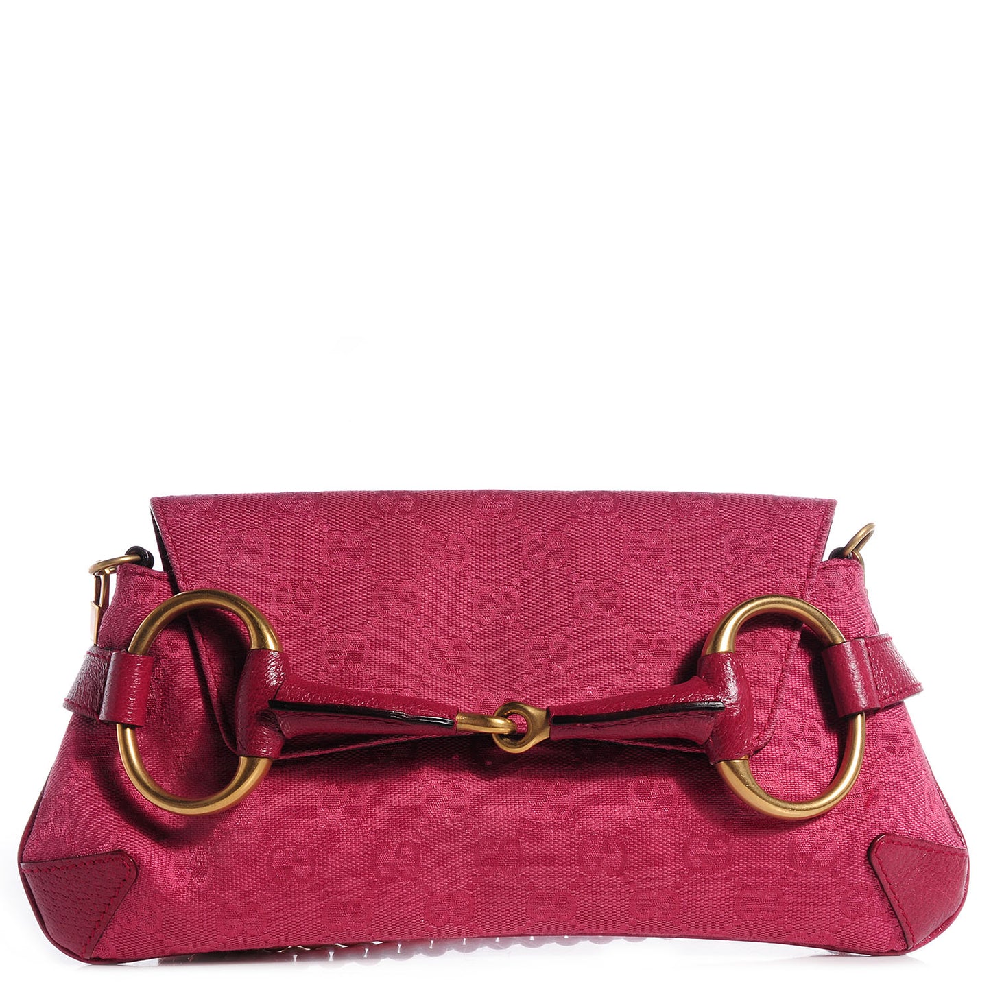 Monogram Horsebit Clutch Pink