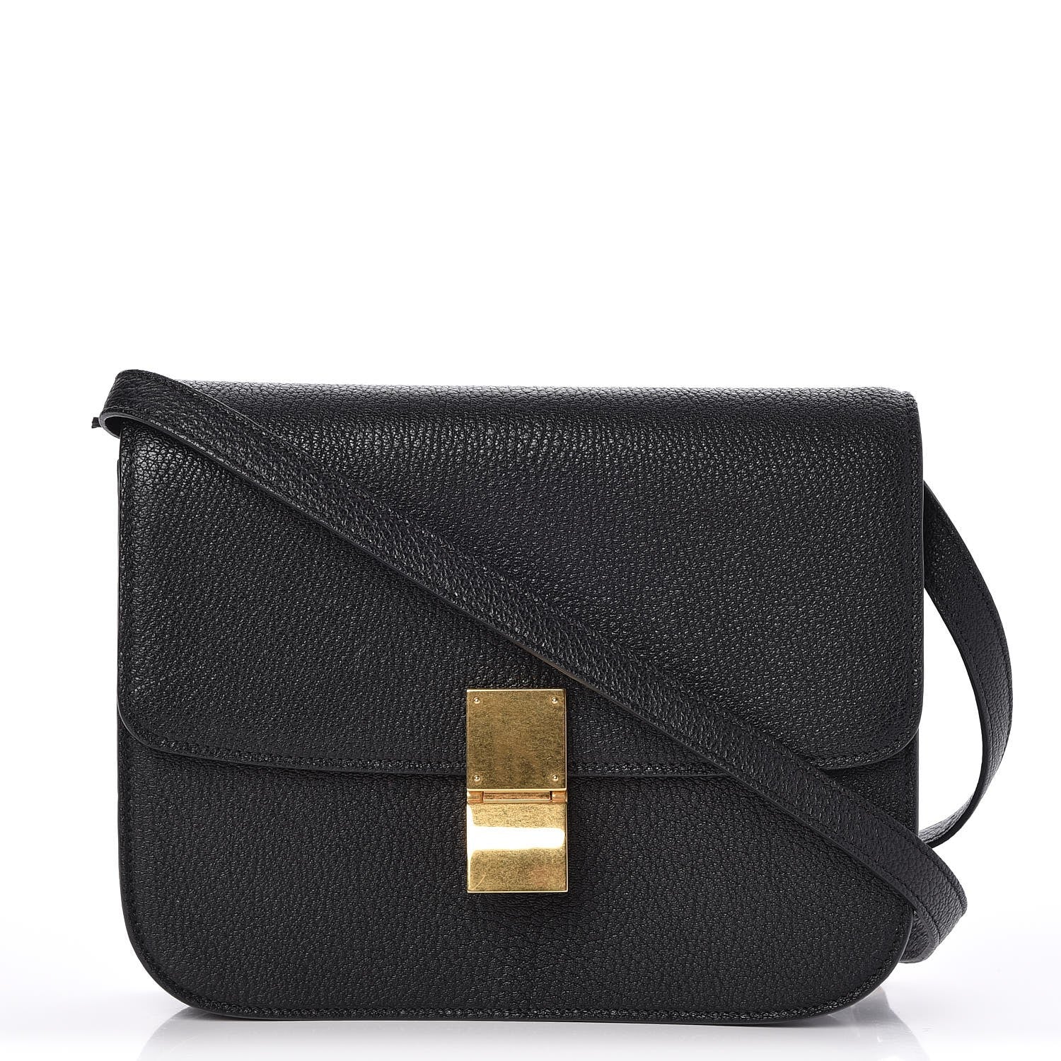 Celine Goatskin Medium Classic Box Flap Bag Black 1 of 8