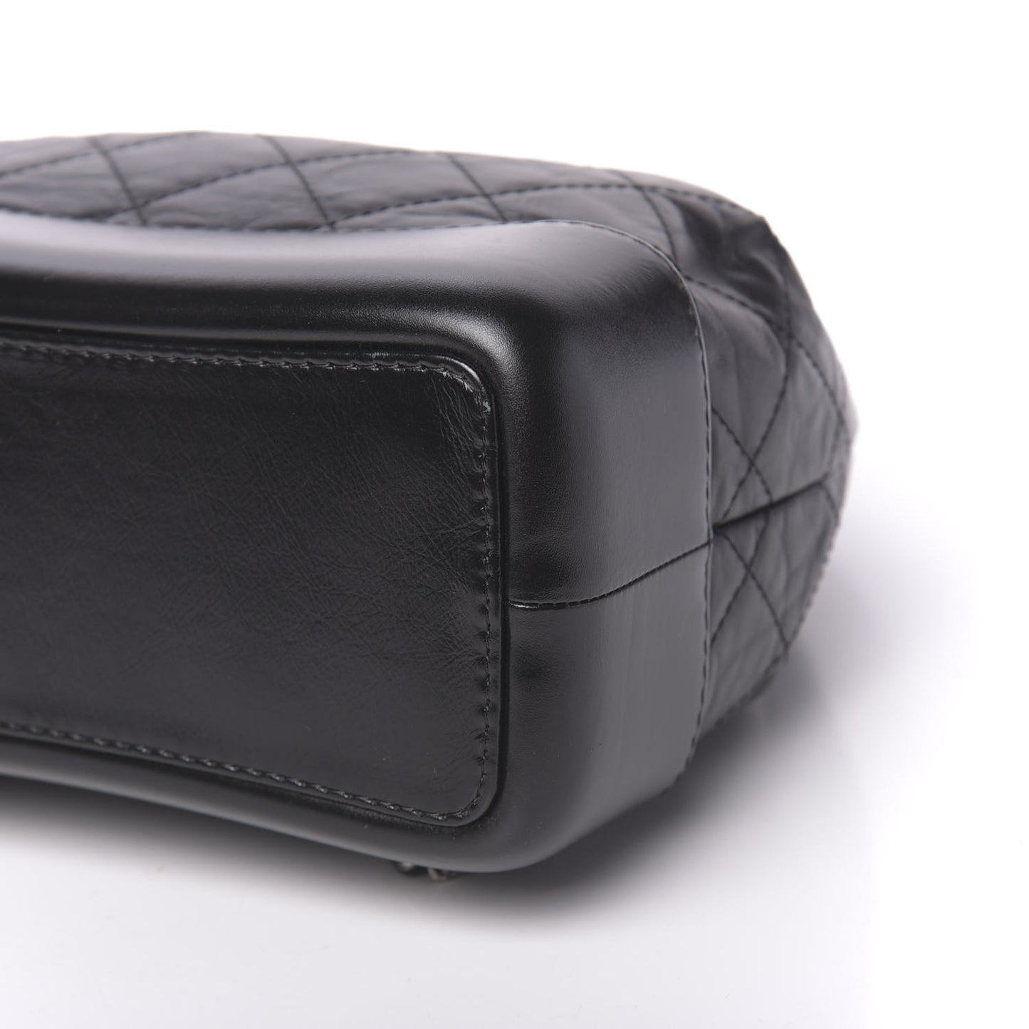 Aged Calfskin Quilted Small Gabrielle Backpack Black