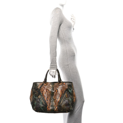 Prada Snakeskin Front Pocket Tote Multicolor 2 of 10