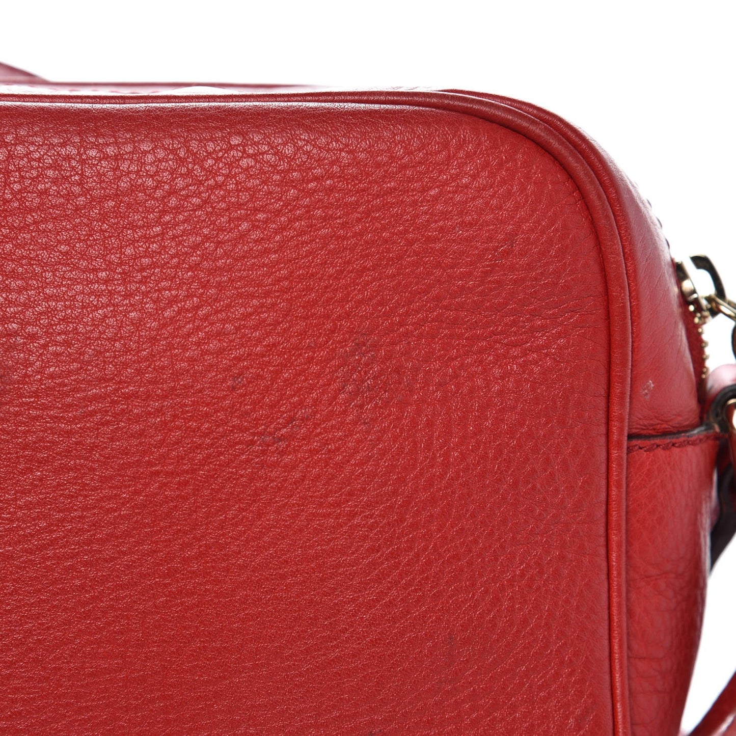 Pebbled Calfskin Small Soho Disco Bag Tabasco Red