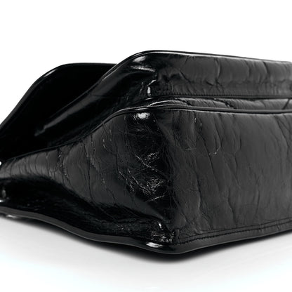 Saint Laurent Crinkled Calfskin Matelasse Monogram Medium Niki Chain Satchel Black 8 of 9