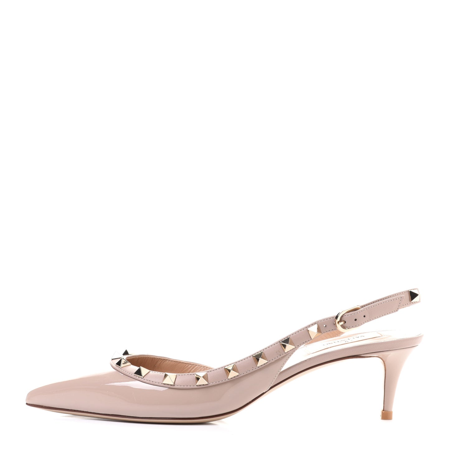 Patent Rockstud Half D'Orsay Slingback 50mm Pumps 39 Poudre