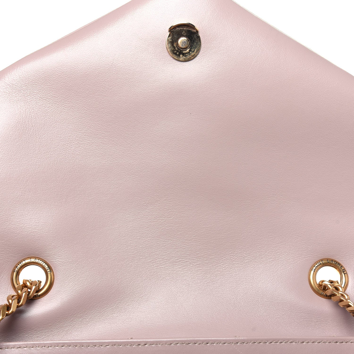 Saint Laurent Calfskin Y Quilted Monogram Medium Loulou Chain Satchel Light Natural 10 of 18