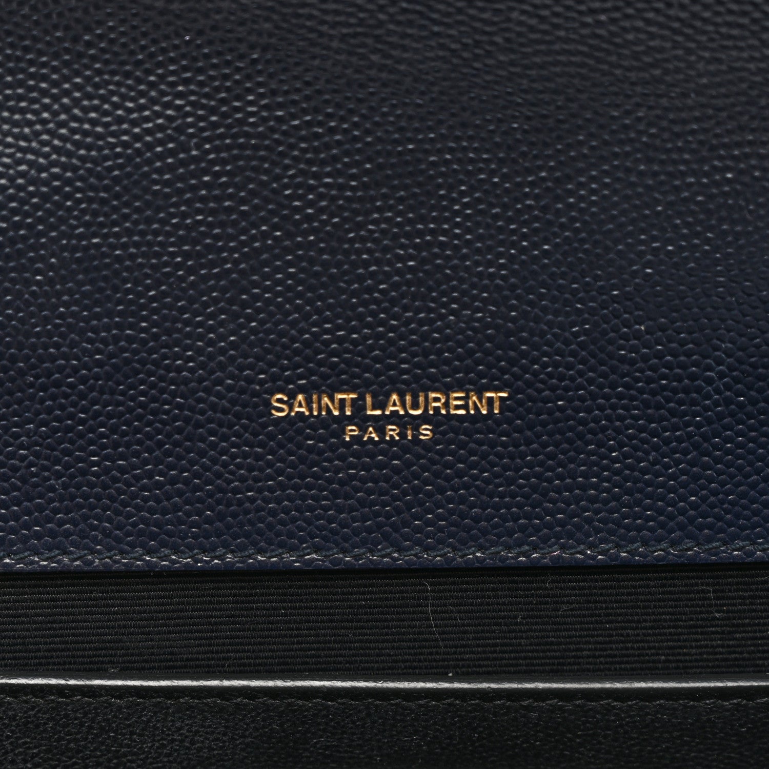 Saint Laurent Grain De Poudre Textured Mixed Matelasse Triquilt Medium Monogram Satchel Deep Marine 6 of 11