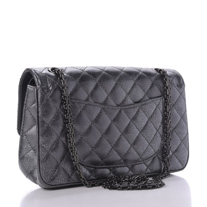 Chanel Metallic Aged Calfskin Quilted 2.55 Reissue 225 Flap Charcoal 3 of 9