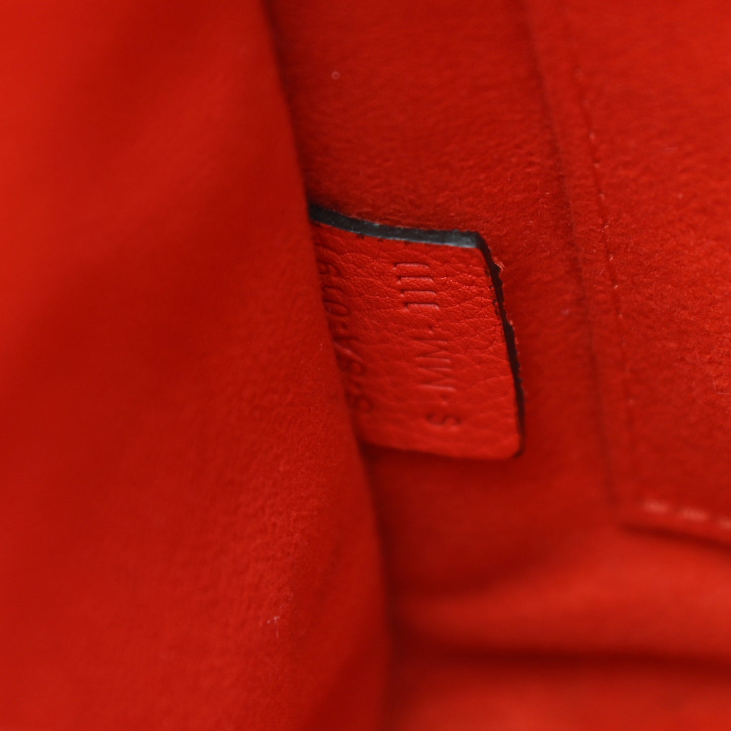 Drummed Calfskin Nano Luggage Coquelicot