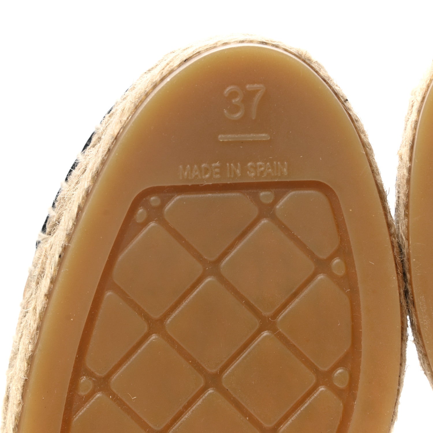 Chanel Braided Fabric Lambskin CC Espadrilles 37 Beige Black 8 of 10