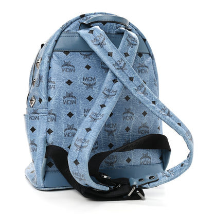 MCM Visetos Studded Small Stark M Backpack Blue 3 of 10