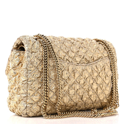 Chanel Metallic Lame Quilted Small Double Flap Gold 3 of 11