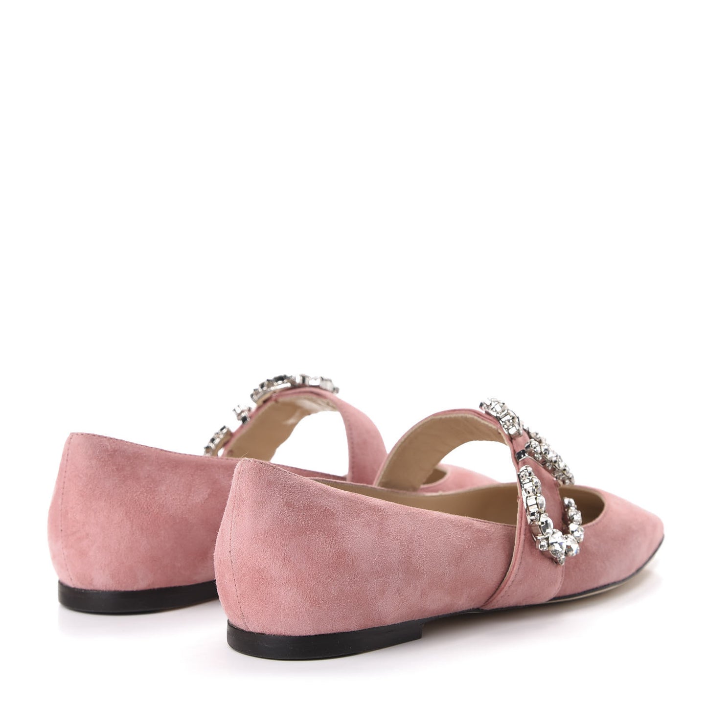 Suede Crystal Goodwin Ballerina Flats 36 Candyfloss