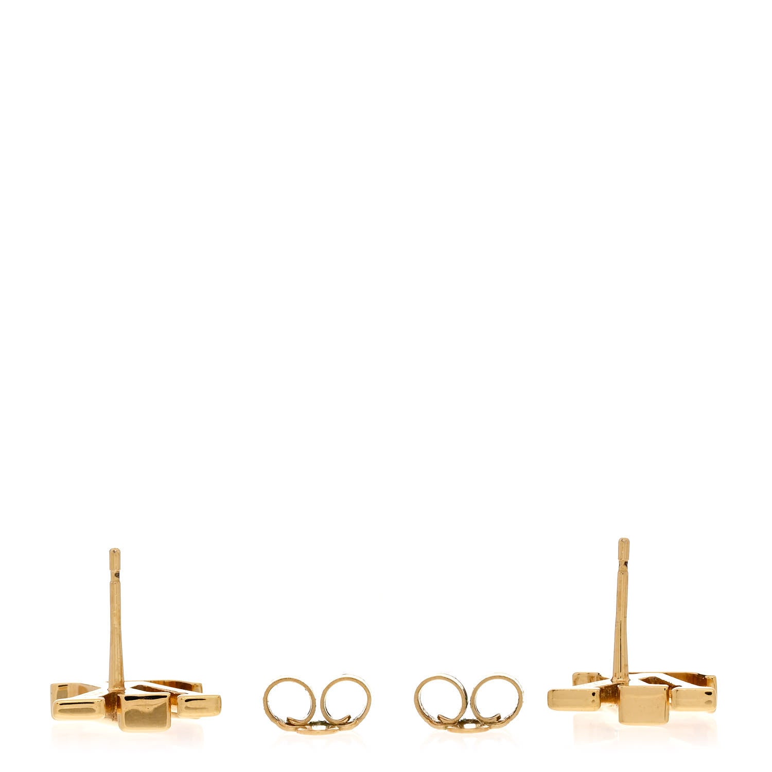 Louis Vuitton Metal LV Iconic Earrings Gold 3 of 6