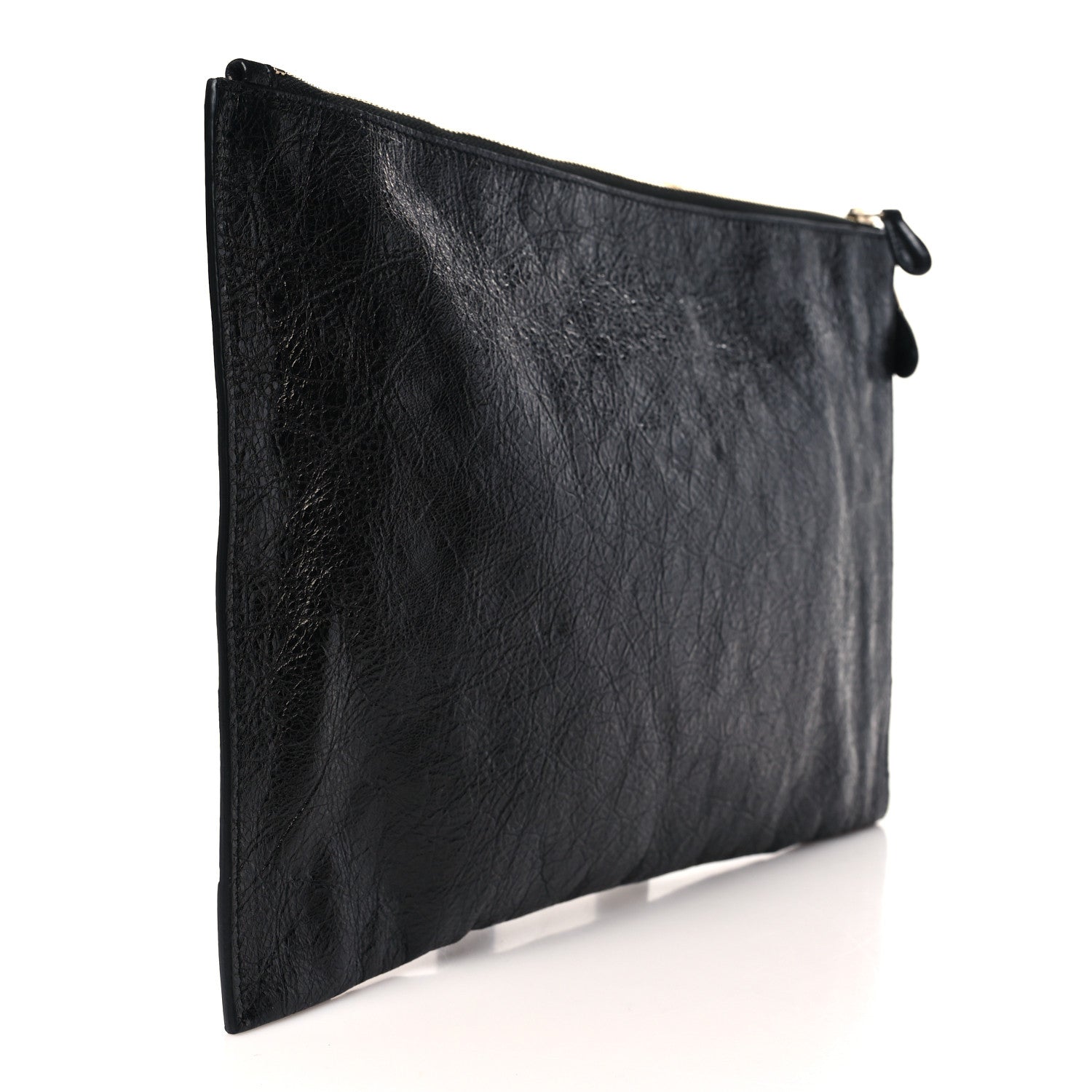 Balenciaga Agneau Giant 12 Gold Hardware Pouch Clutch Black 3 of 9