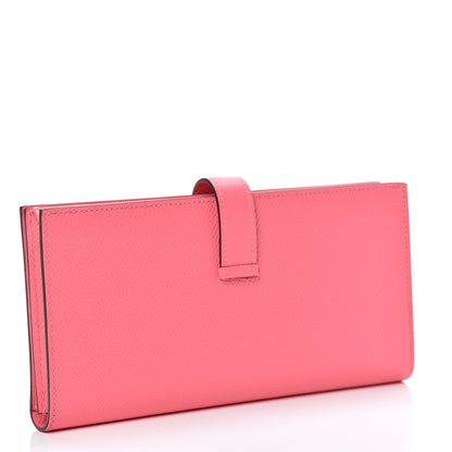Hermes Epsom Bearn Gusset Wallet Rose Azalee 2 of 7
