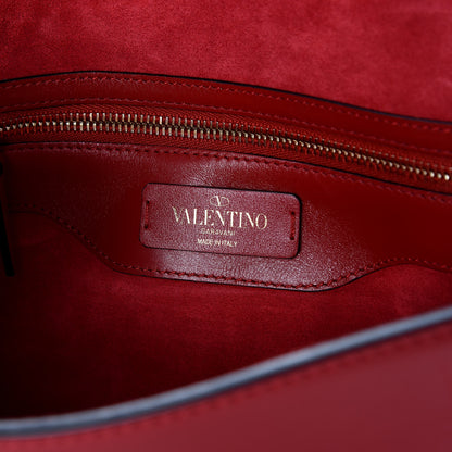 Valentino Garavani Vitello Small Rockstud Demilune Shoulder Bag Rosso Valentino 7 of 11