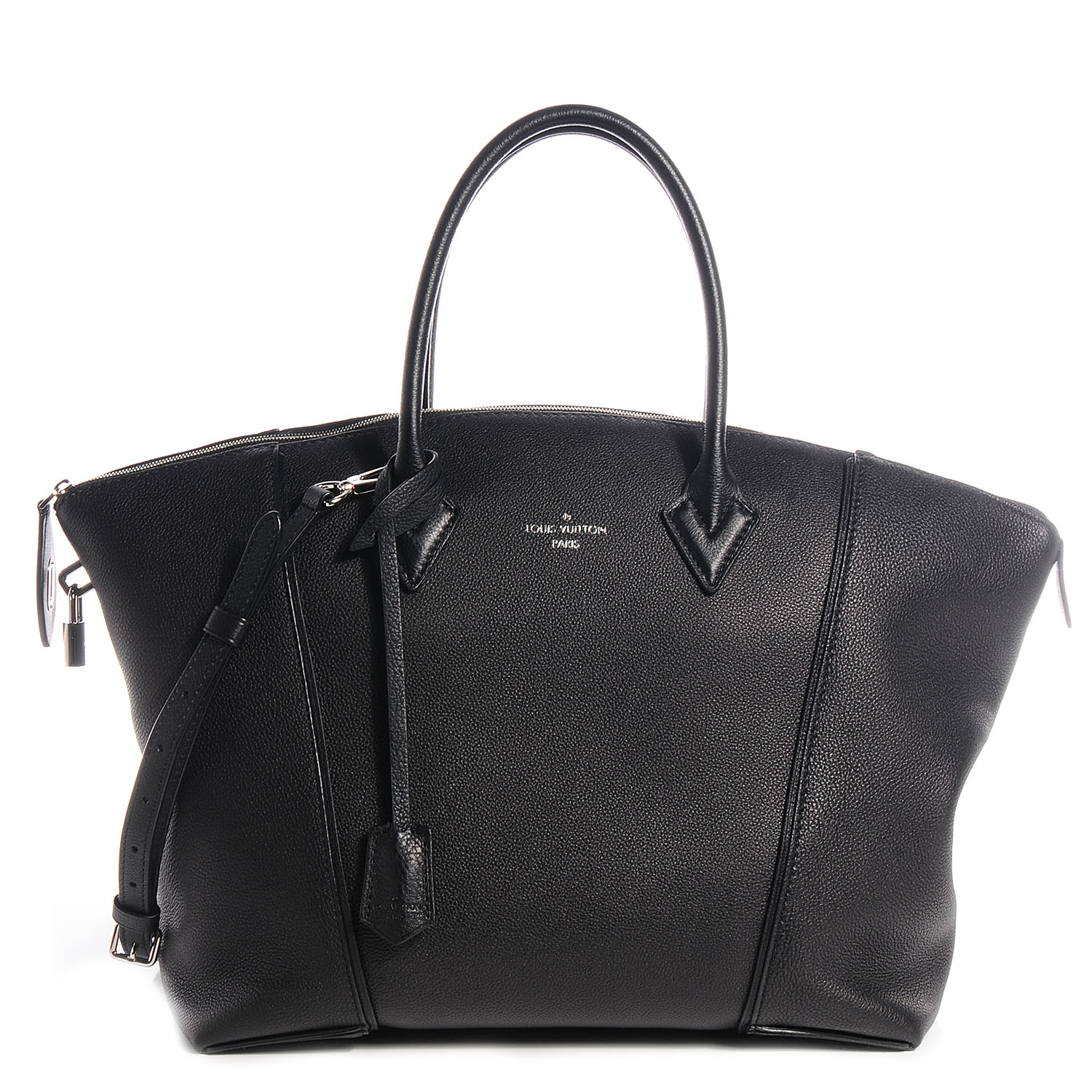 Louis Vuitton Veau Cachemire Soft Lockit MM Black 1 of 10