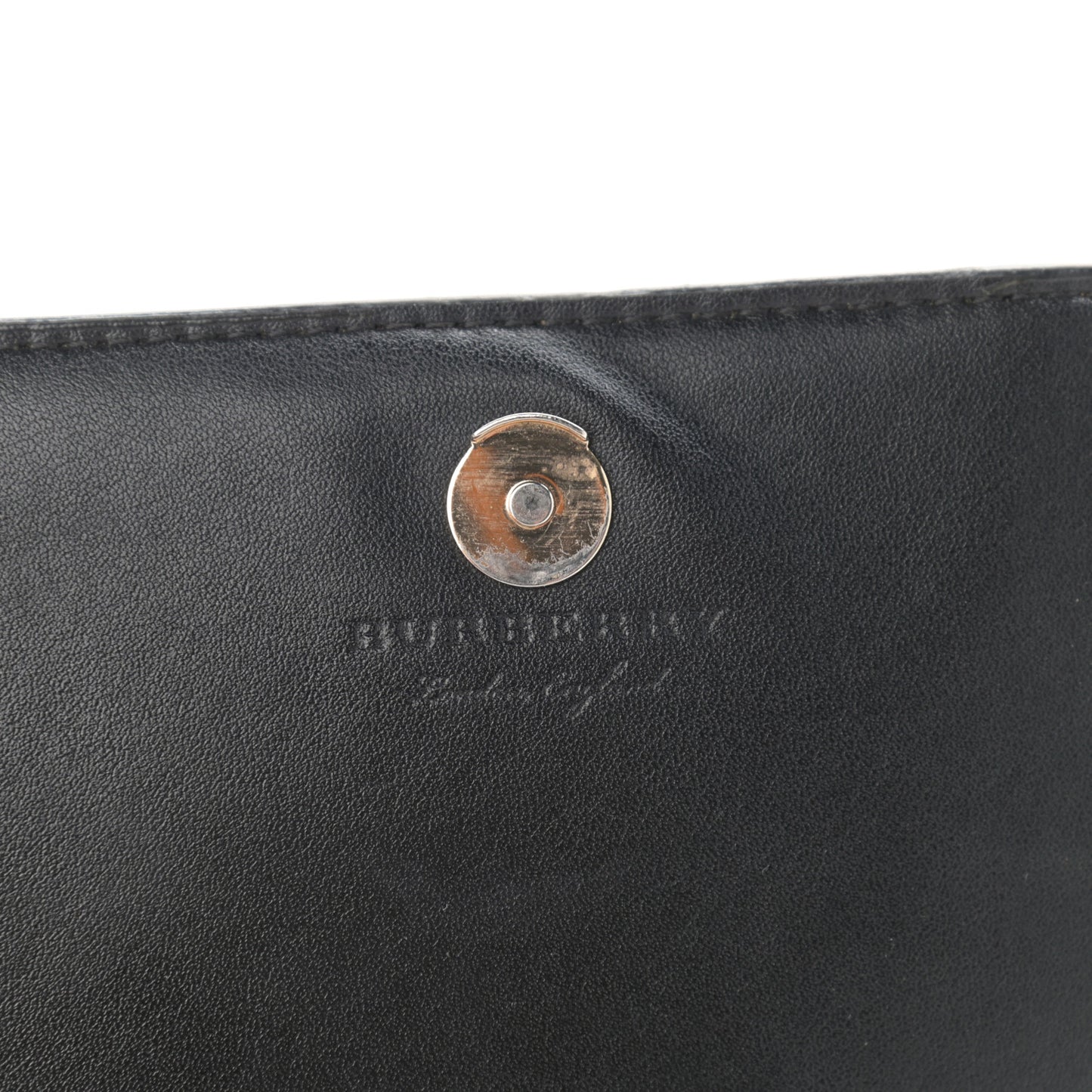 Derby Calfskin House Check Wallet On Chain Black