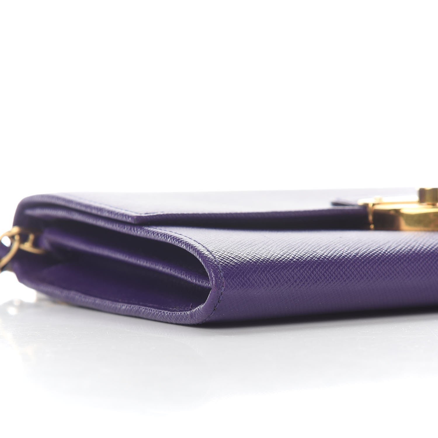Prada Saffiano Lux Sound Wallet On Chain Viola 7 of 8