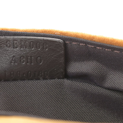 Fendi Velvet FF Embossed Hip Belt Baguette Bag Caramel 7 of 11
