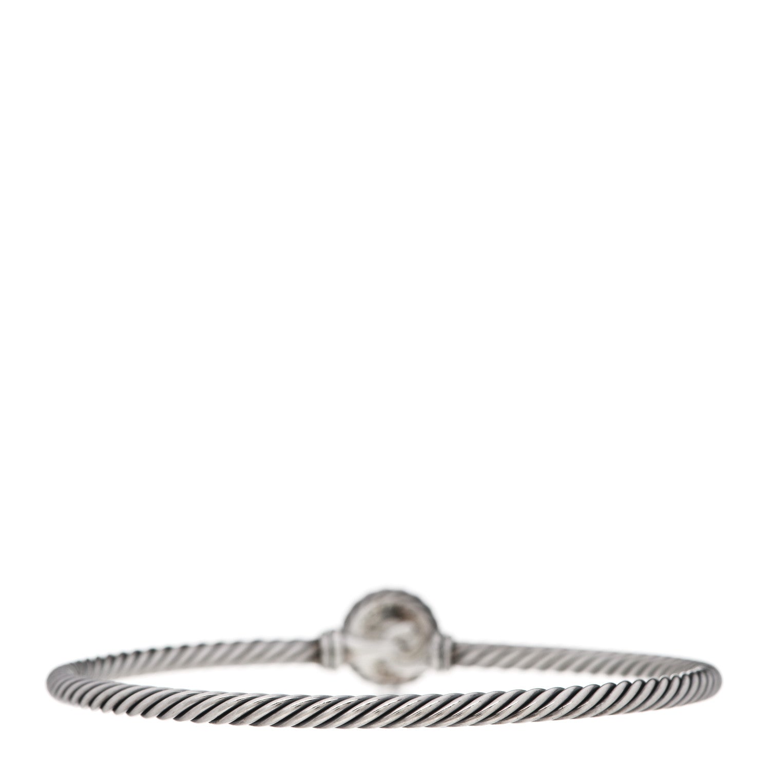 David Yurman Sterling Silver 18K Yellow Gold 3mm Chatelaine Bracelet 2 of 4