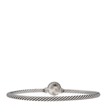 David Yurman Sterling Silver 18K Yellow Gold 3mm Chatelaine Bracelet 2 of 4