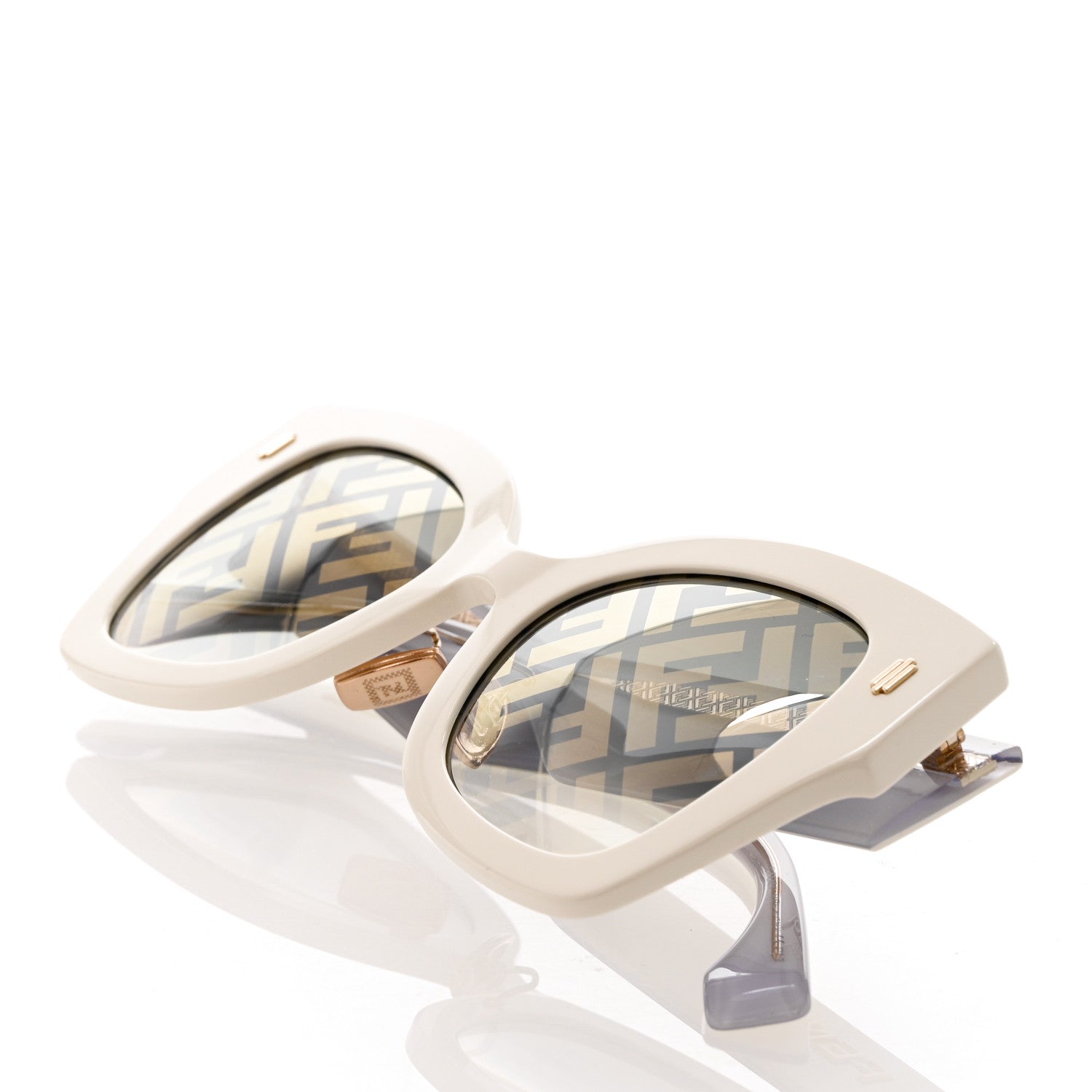 Fendi Acetate FF Sunglasses FF 0434/G/S White Gold 8 of 9