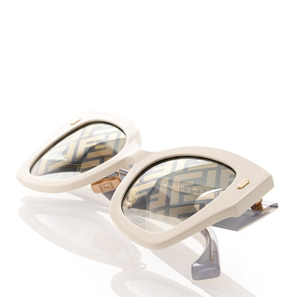 Fendi Acetate FF Sunglasses FF 0434/G/S White Gold 8 of 9