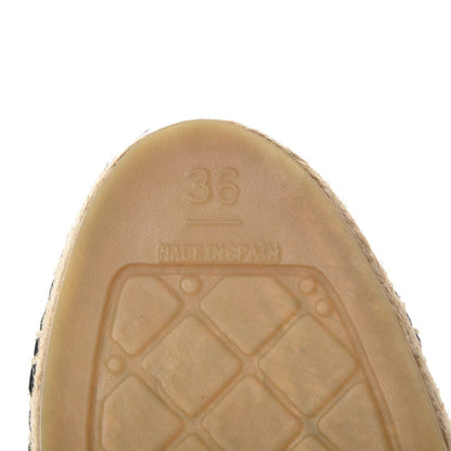 Chanel Lambskin CC Espadrilles 36 Black 6 of 10