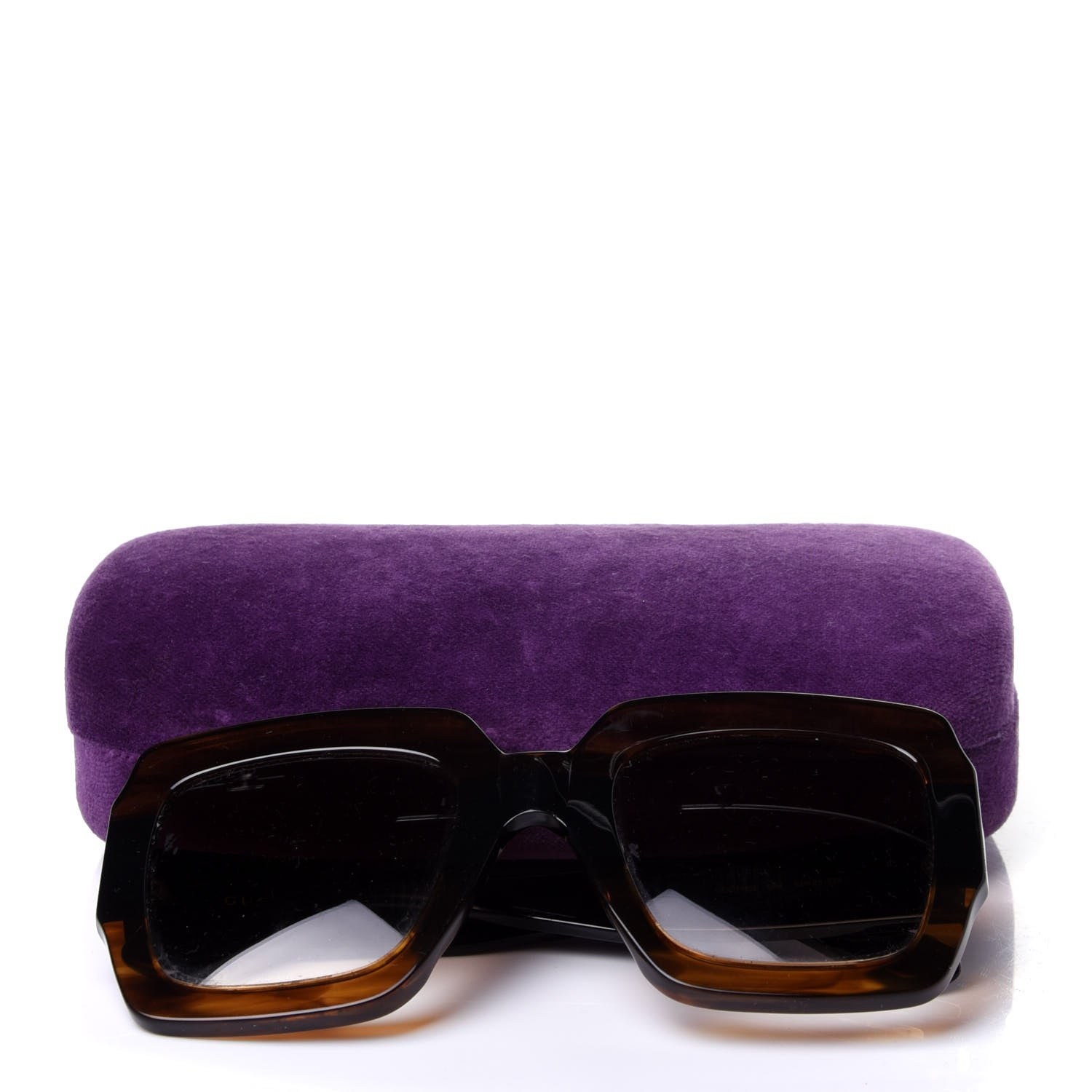 Gucci Acetate Square Frame Sunglasses GG0053S Havana 10 of 10