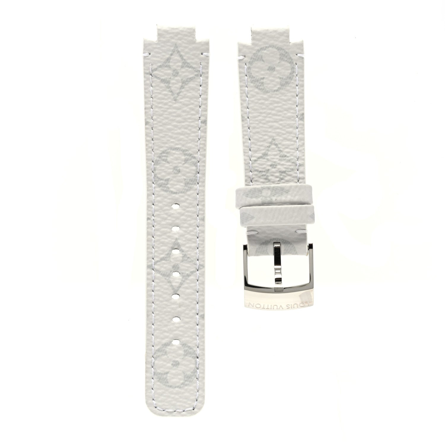Louis Vuitton Monogram Tambour 10mm Watch Strap White 1 of 8