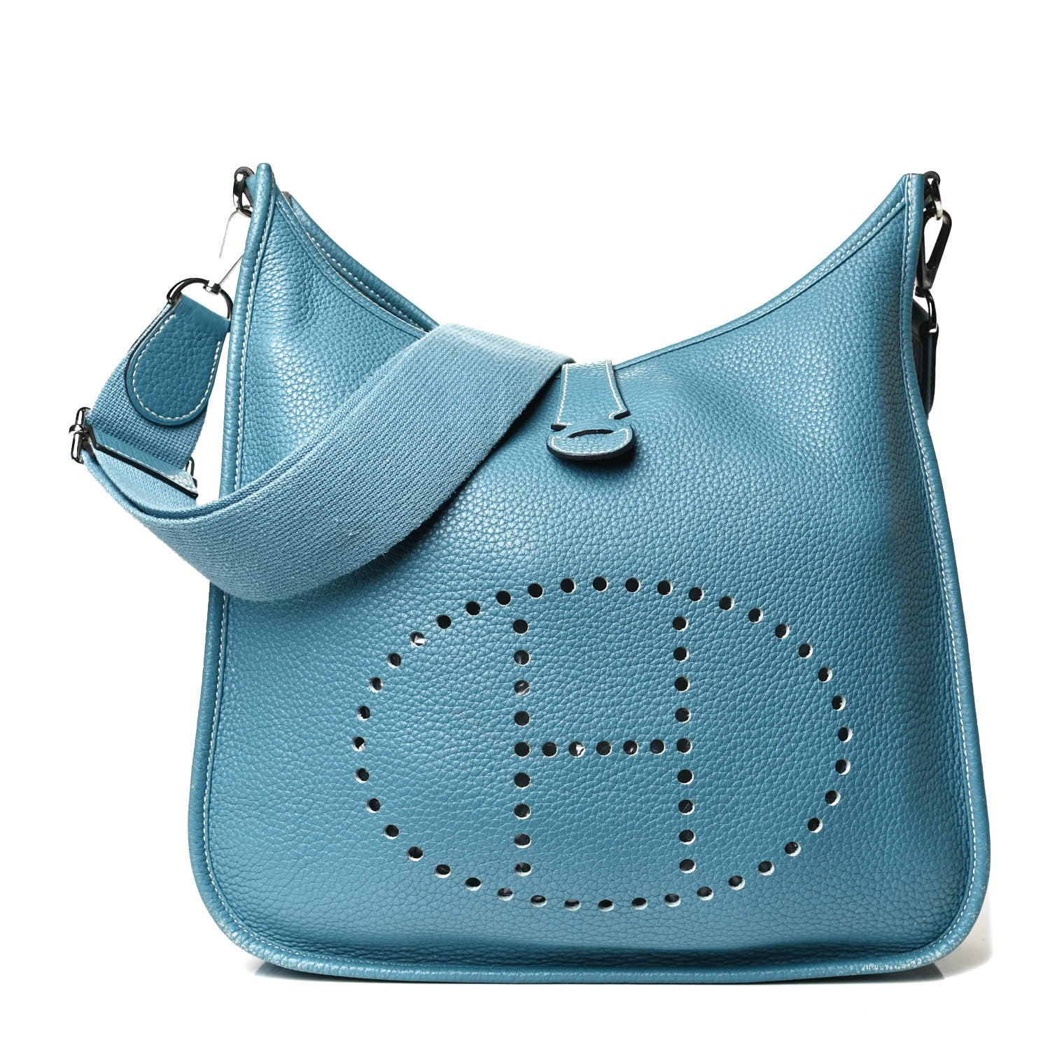 Hermes Taurillon Clemence Evelyne III GM Blue Jean 1 of 20