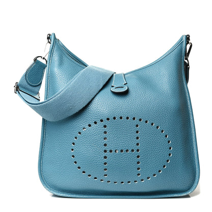 Hermes Taurillon Clemence Evelyne III GM Blue Jean 1 of 20