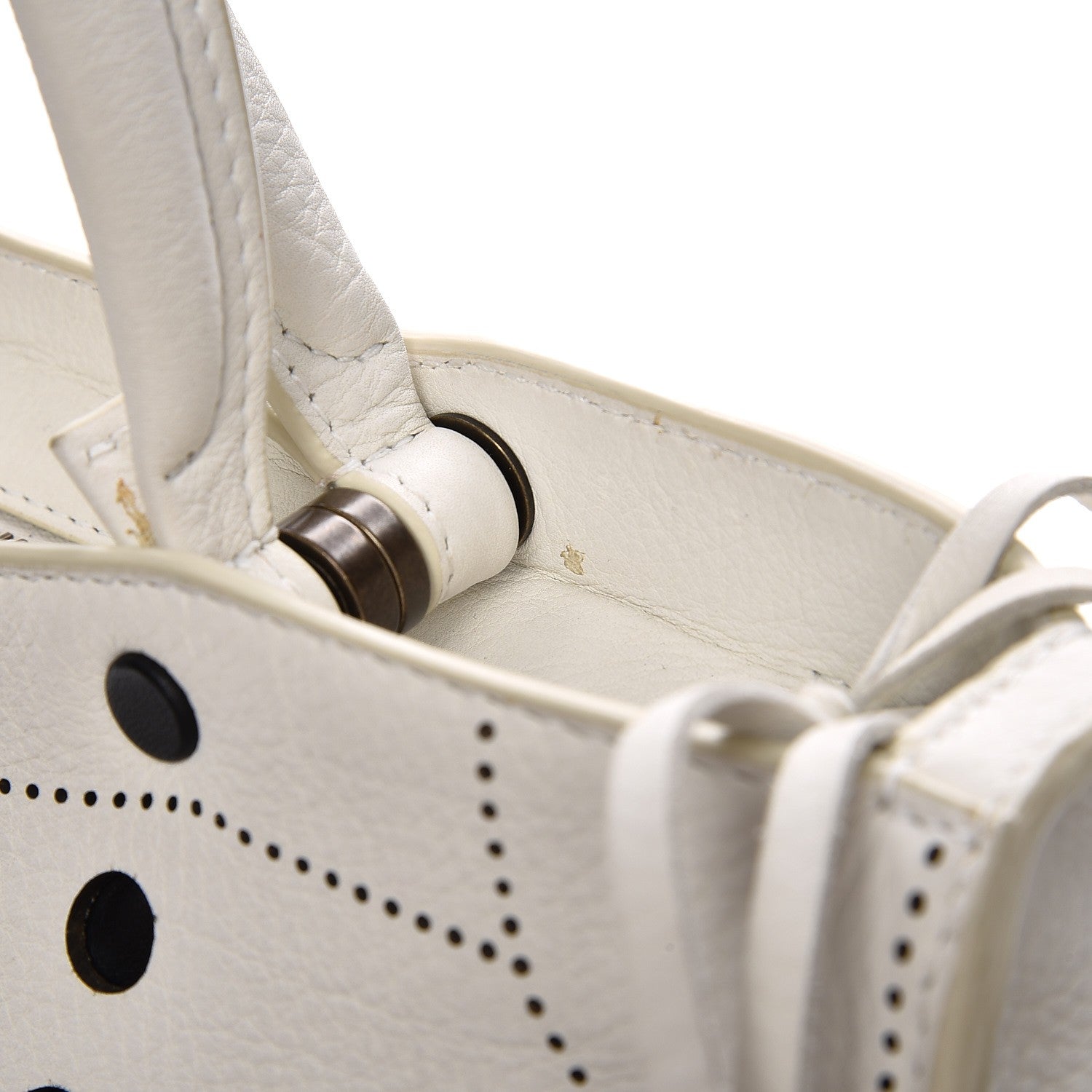 Balenciaga Veau Soyeux Perforated Blackout Hardware S City White 12 of 16