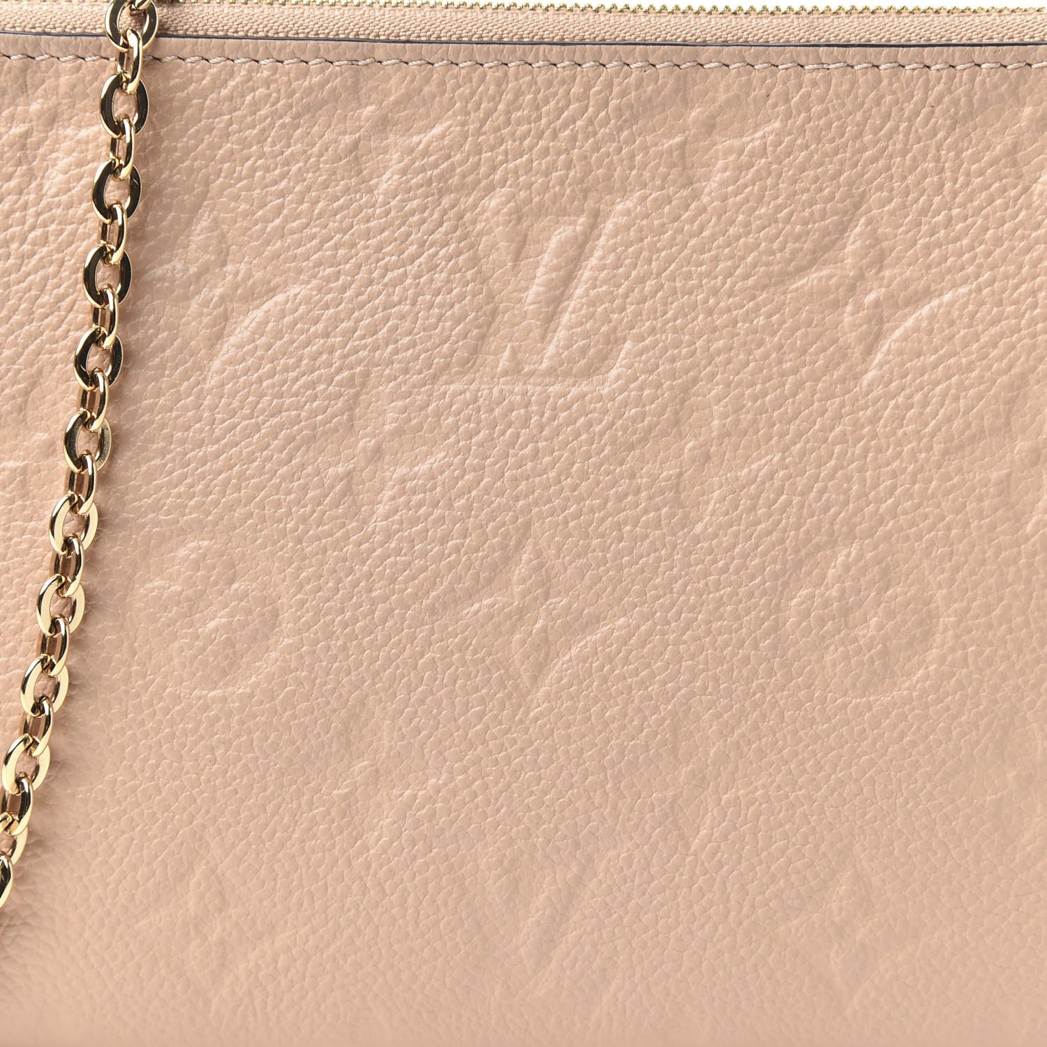 Louis Vuitton Empreinte Double Zip Pochette Beige Rose Creme 9 of 9